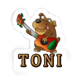 Aufkleber Gitarrenhund Toni Image
