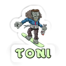 Toni Sticker Snowboarder Image