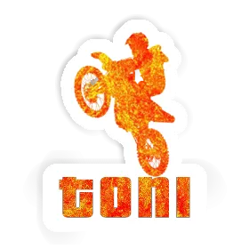 Motocross Rider Sticker Toni Image