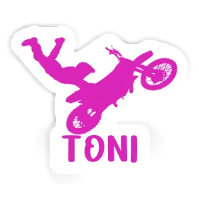 Motocross Rider Sticker Toni Image
