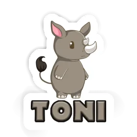 Nashorn Aufkleber Toni Image