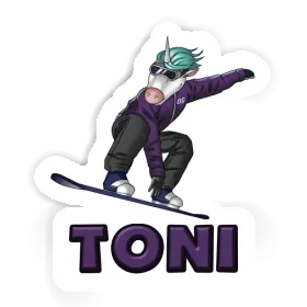 Sticker Toni Snowboarder Image