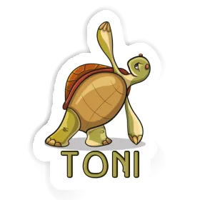 Sticker Yoga-Schildkröte Toni Image