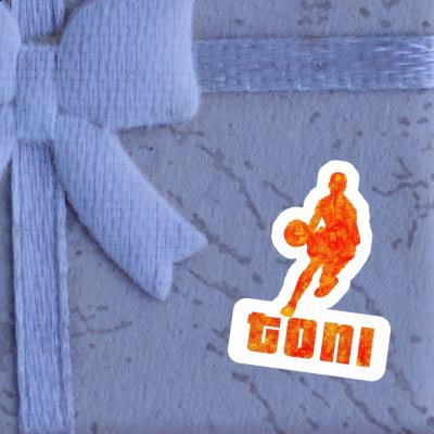 Basketball Player Sticker Toni Laptop Basketball Player Sticker Toni Laptop Image