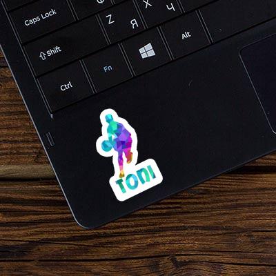 Basketball Player Sticker Toni Laptop Basketball Player Sticker Toni Laptop Image