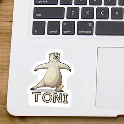 Autocollant Toni Ours du yoga Notebook Autocollant Toni Ours du yoga Gift package Image