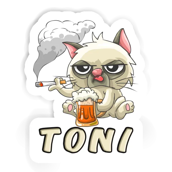 Sticker Rauchende Katze Toni Sticker Rauchende Katze Toni Image