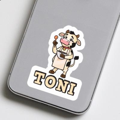 Kuh Aufkleber Toni Image