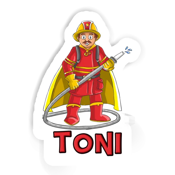 Firefighter Sticker Toni Laptop Image