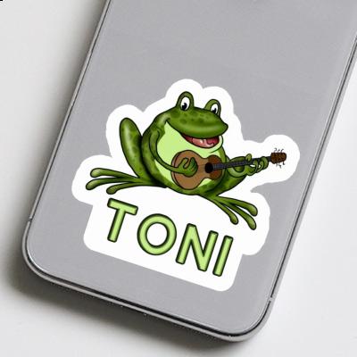 Grenouille à guitare Autocollant Toni Notebook Image