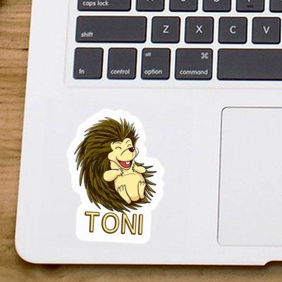 Hedgehog Sticker Toni Laptop Image