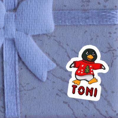 Sticker Toni Weihnachtspinguin Laptop Image