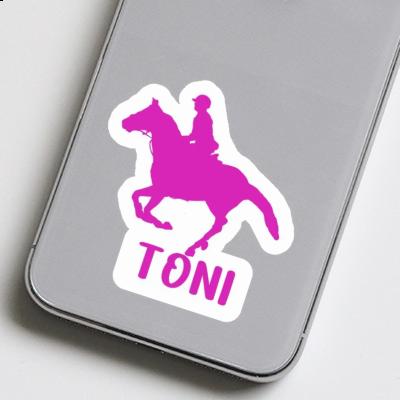 Autocollant Cavalière Toni Notebook Image