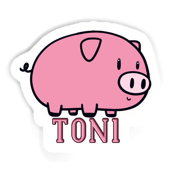 Sticker Toni Schwein Notebook Sticker Toni Schwein Gift package Image