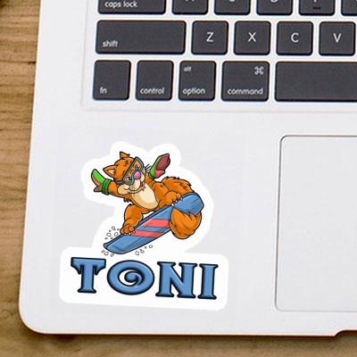 Snowboardeuse Autocollant Toni Notebook Snowboardeuse Autocollant Toni Gift package Image