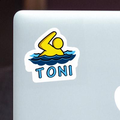 Toni Sticker Swimmer Laptop Toni Sticker Swimmer Laptop Image