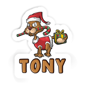 Chat de Noël Autocollant Tony Image