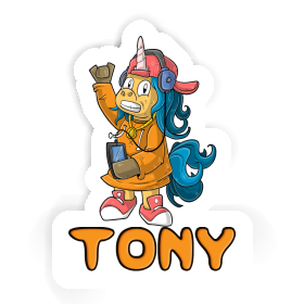 Licorne hip-hop Autocollant Tony Image