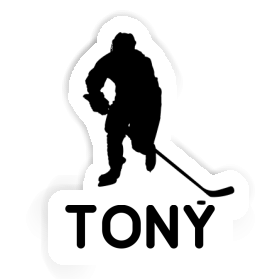 Hockey Player Sticker Tony Image