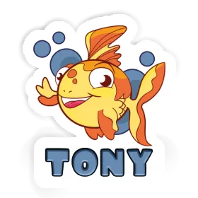 Poisson Autocollant Tony Image