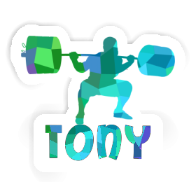 Autocollant Haltérophilie Tony Image