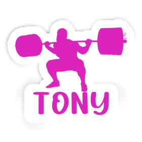 Haltérophile Autocollant Tony Image