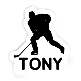 Hockey Player Sticker Tony Image