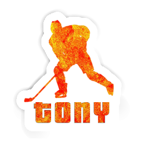 Hockey Player Sticker Tony Image