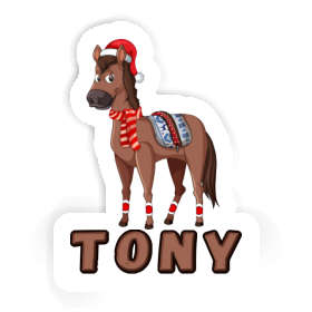 Autocollant Tony Cheval de Noël Image