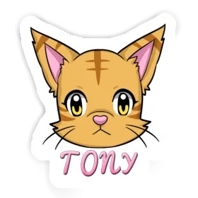 Kitten Sticker Tony Image
