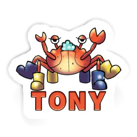 Crabe Autocollant Tony Image