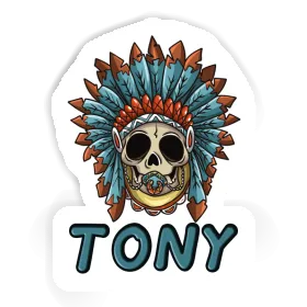 Bébé tête de mort Autocollant Tony Image