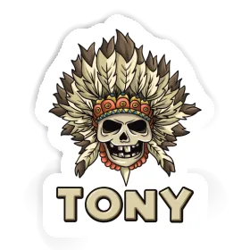 Autocollant Enfants tête de mort Tony Image
