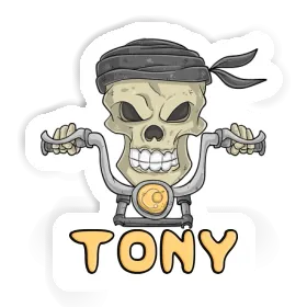 Motorcycle Rider Sticker Tony Image