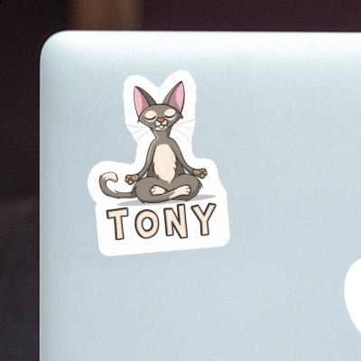 Tony Autocollant Chat de yoga Notebook Tony Autocollant Chat de yoga Notebook Image