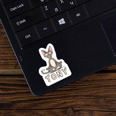 Tony Autocollant Chat de yoga Notebook Tony Autocollant Chat de yoga Gift package Image