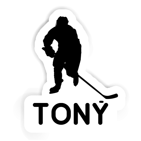 Joueur de hockey Autocollant Tony Joueur de hockey Autocollant Tony Image