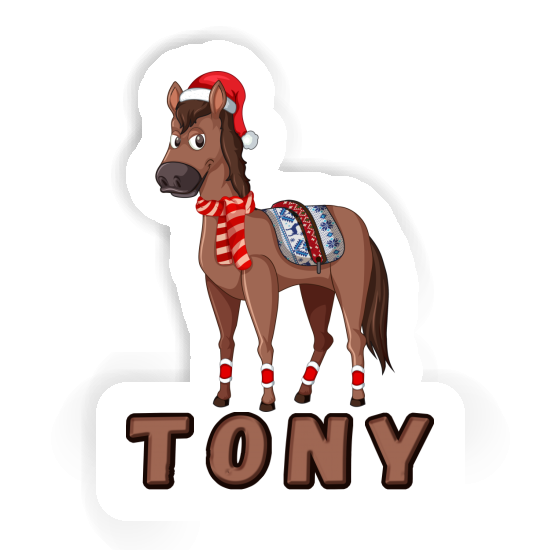 Sticker Tony Christmas Horse Notebook Sticker Tony Christmas Horse Gift package Image