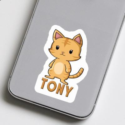 Tony Autocollant Chat Laptop Tony Autocollant Chat Laptop Image
