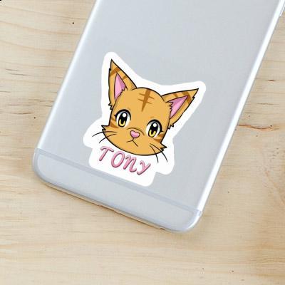 Chaton Autocollant Tony Image
