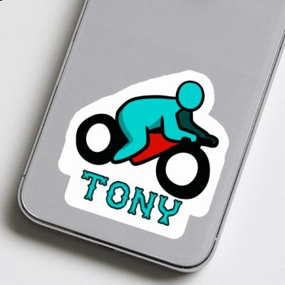 Sticker Motorbike Driver Tony Laptop Image