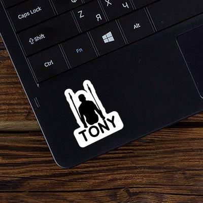 Tony Autocollant Gymnaste aux anneaux Laptop Image