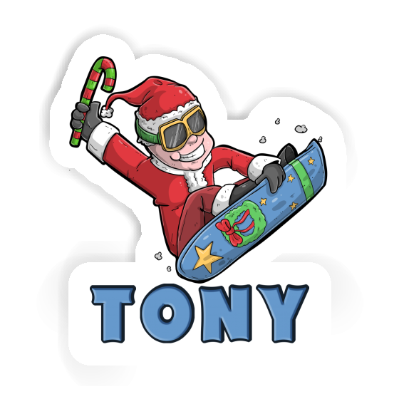Tony Autocollant Snowboarder de Noël Notebook Tony Autocollant Snowboarder de Noël Gift package Image