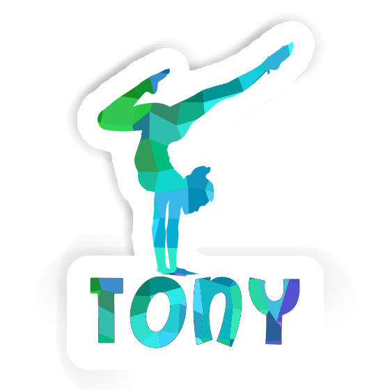 Femme de yoga Autocollant Tony Laptop Femme de yoga Autocollant Tony Laptop Image