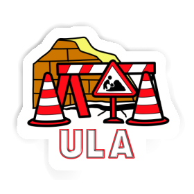 Sticker Road Construction Ula Image