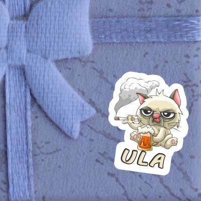 Sticker Ula Smoking Cat Gift package Image