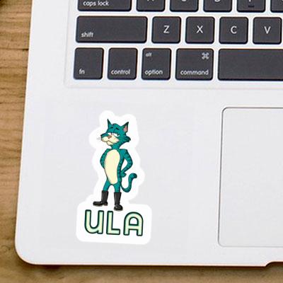 Ula Sticker Standing Cat Laptop Image