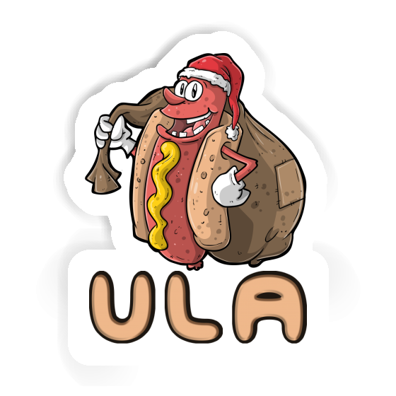 Sticker Christmas Hot Dog Ula Image