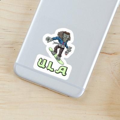 Sticker Snowboarder Ula Notebook Image