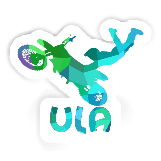 Motocross Rider Sticker Ula Laptop Image